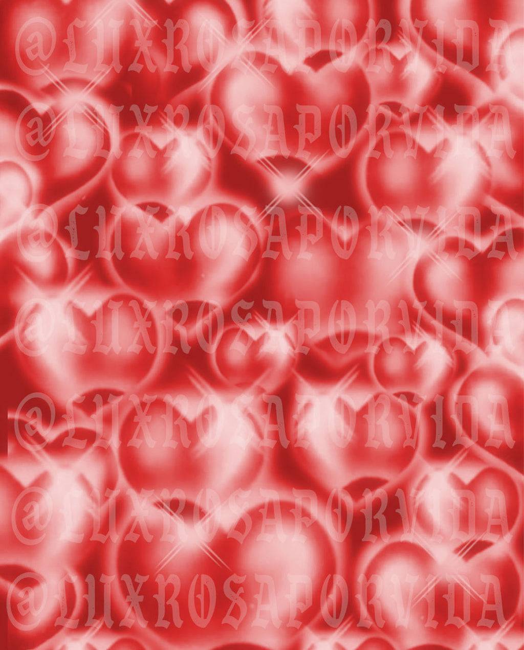 Hearts & Hynas Airbrushed Glamour Shotz Backdrop (RED) (Extra Large)