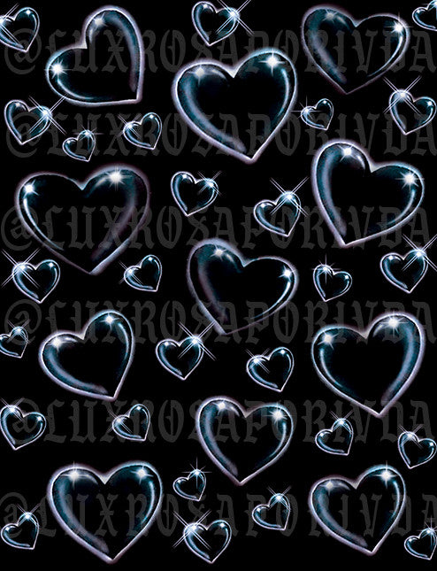 Glamour Shotz 'Heart Of Glass' Airbrushed Backdrop (Black) (Extra Large)