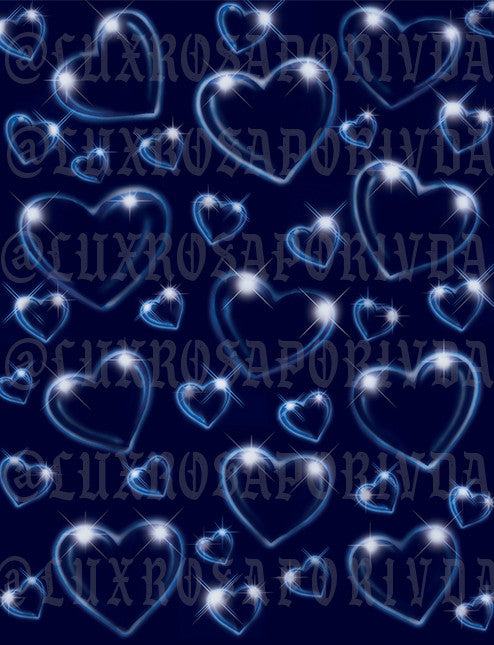 Glamour Shotz 'Heart Of Glass' Airbrushed Backdrop (BLUE) (Extra Large)