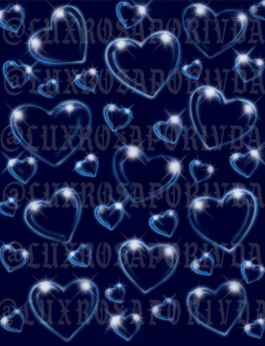 Glamour Shotz 'Heart Of Glass' Airbrushed Backdrop (BLUE) (Extra Large)