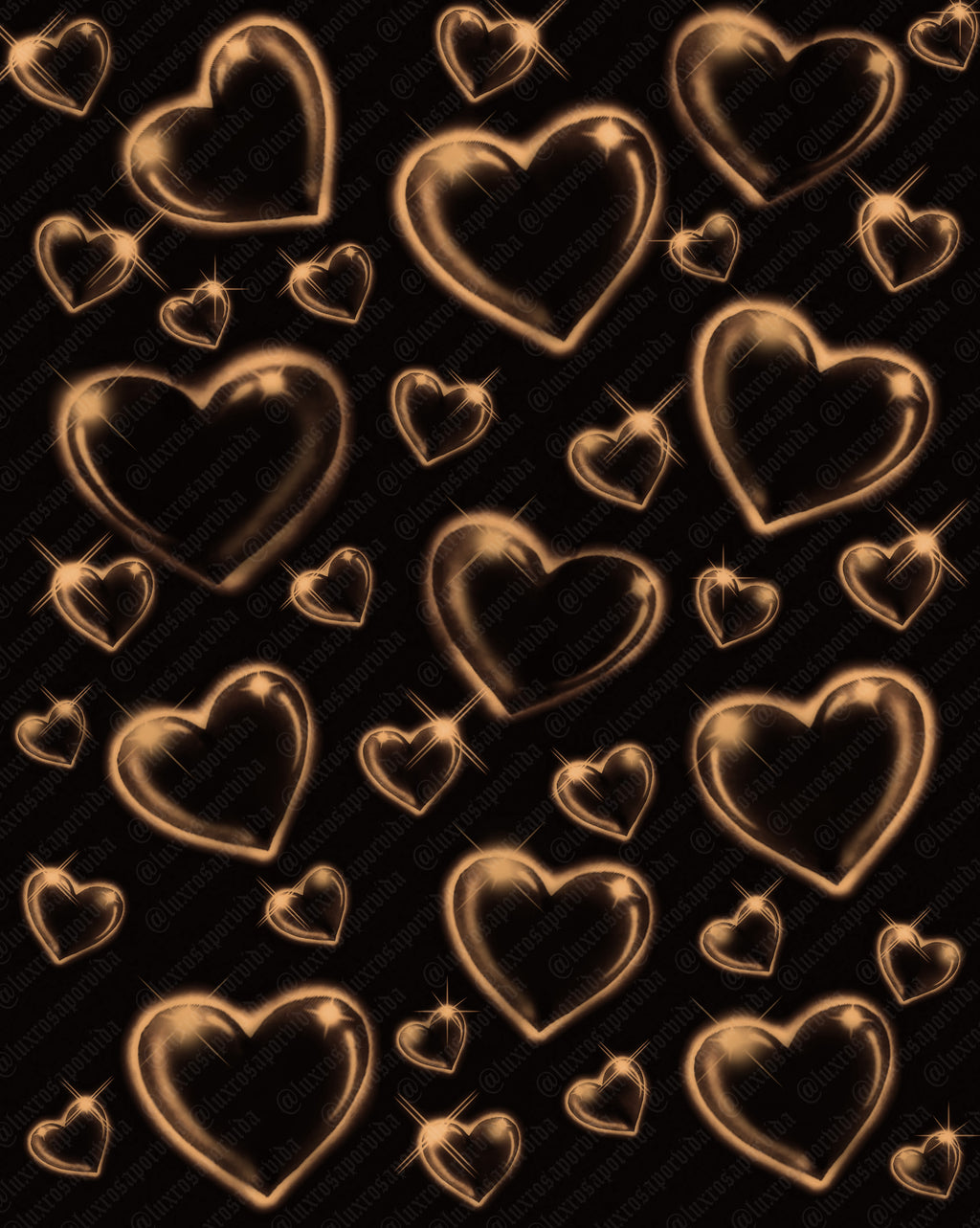 Y2K Airbrush Early 2000s 'Heart Of Glass' 90s Old School Star Shots Backdrop (BROWN) (Extra Large)