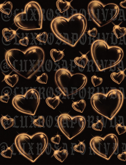 Glamour Shotz 'Heart Of Glass' Airbrushed Backdrop (BROWN) (Extra Large)