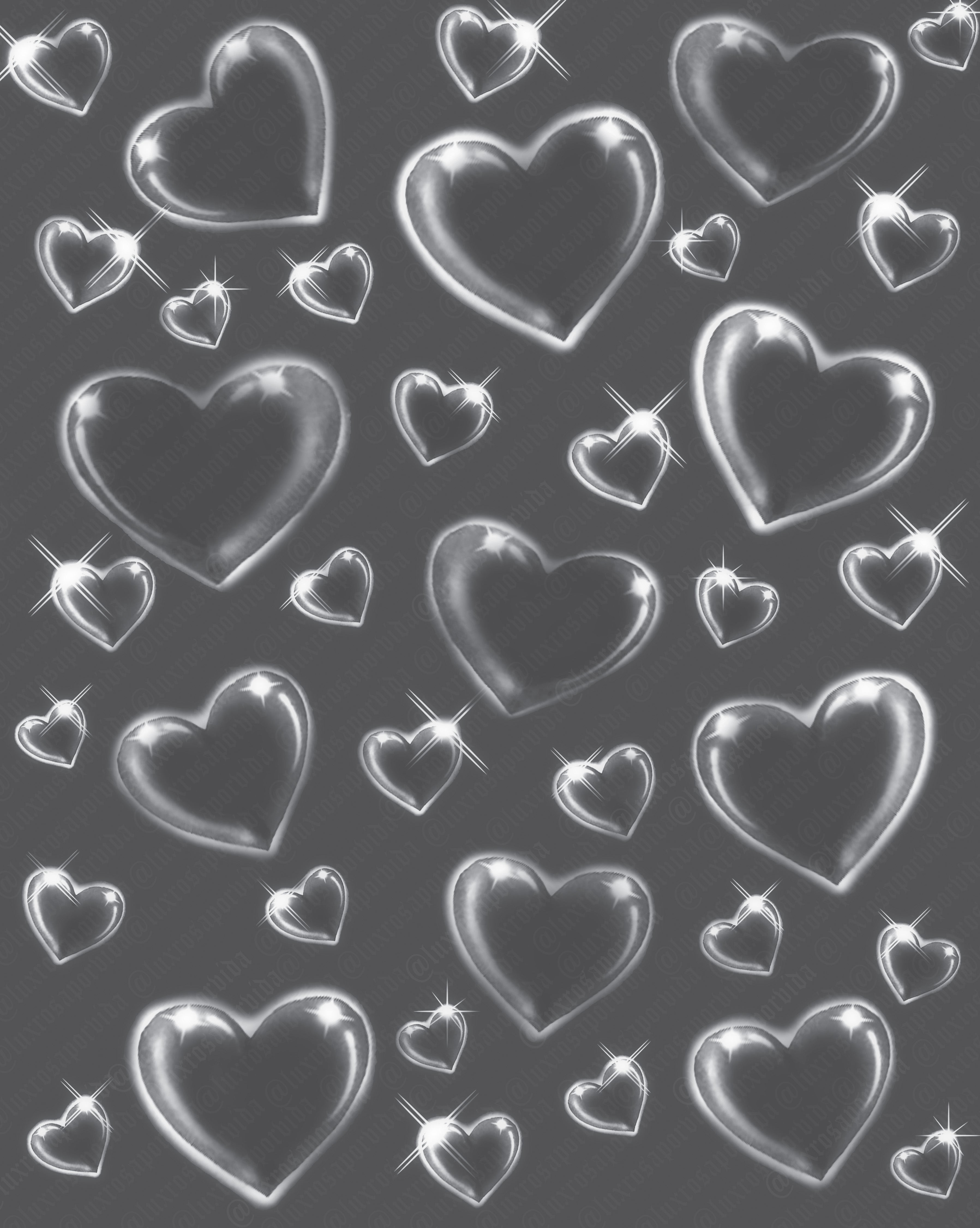 Y2K Early 2000s 'Heart Of Glass' Airbrush 90s Old School Star Shots Backdrop (Gray) (Extra Large)