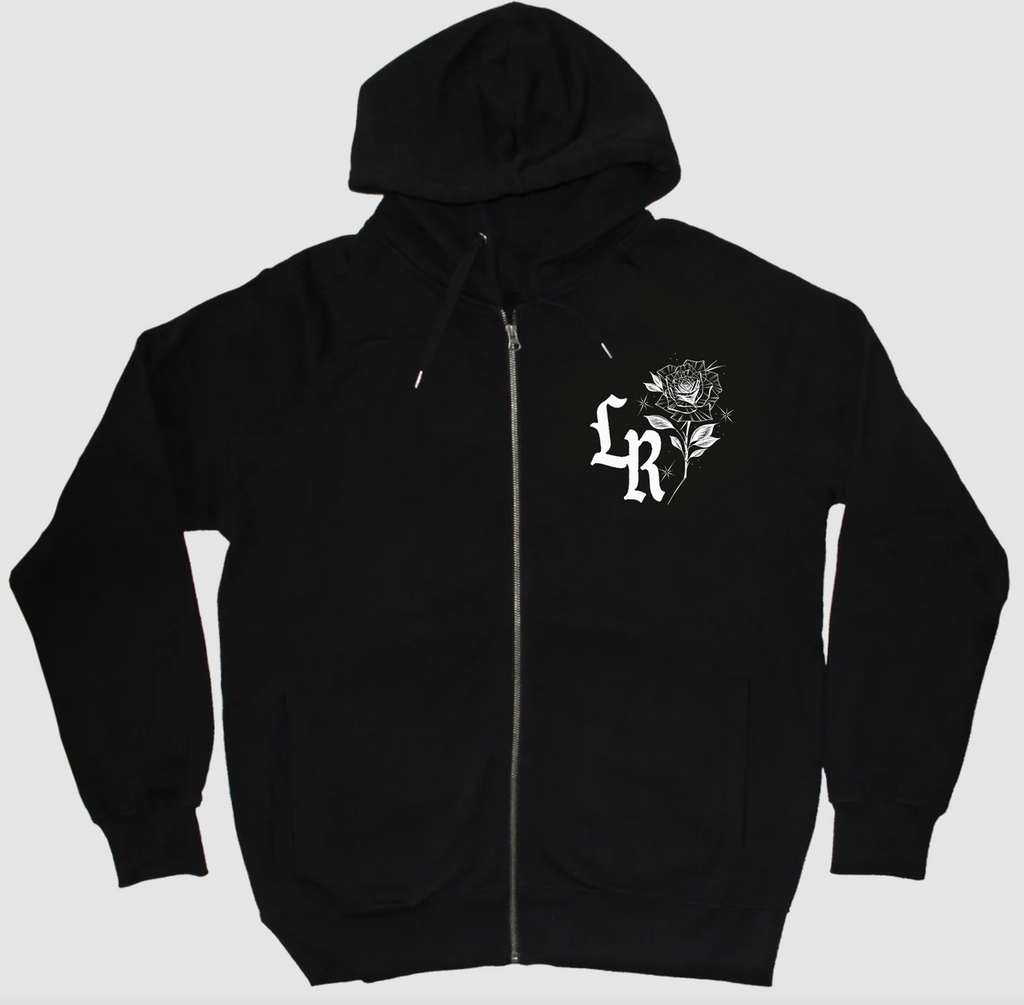 HEAVEN SENT' Pen & Ink Premium Fleece Zip-Up Hoodie (Black) – Lux Rosa HEAVEN SENT' Pen & Ink Premium Fleece Zip-Up Hoodie (Black) – Lux Rosa