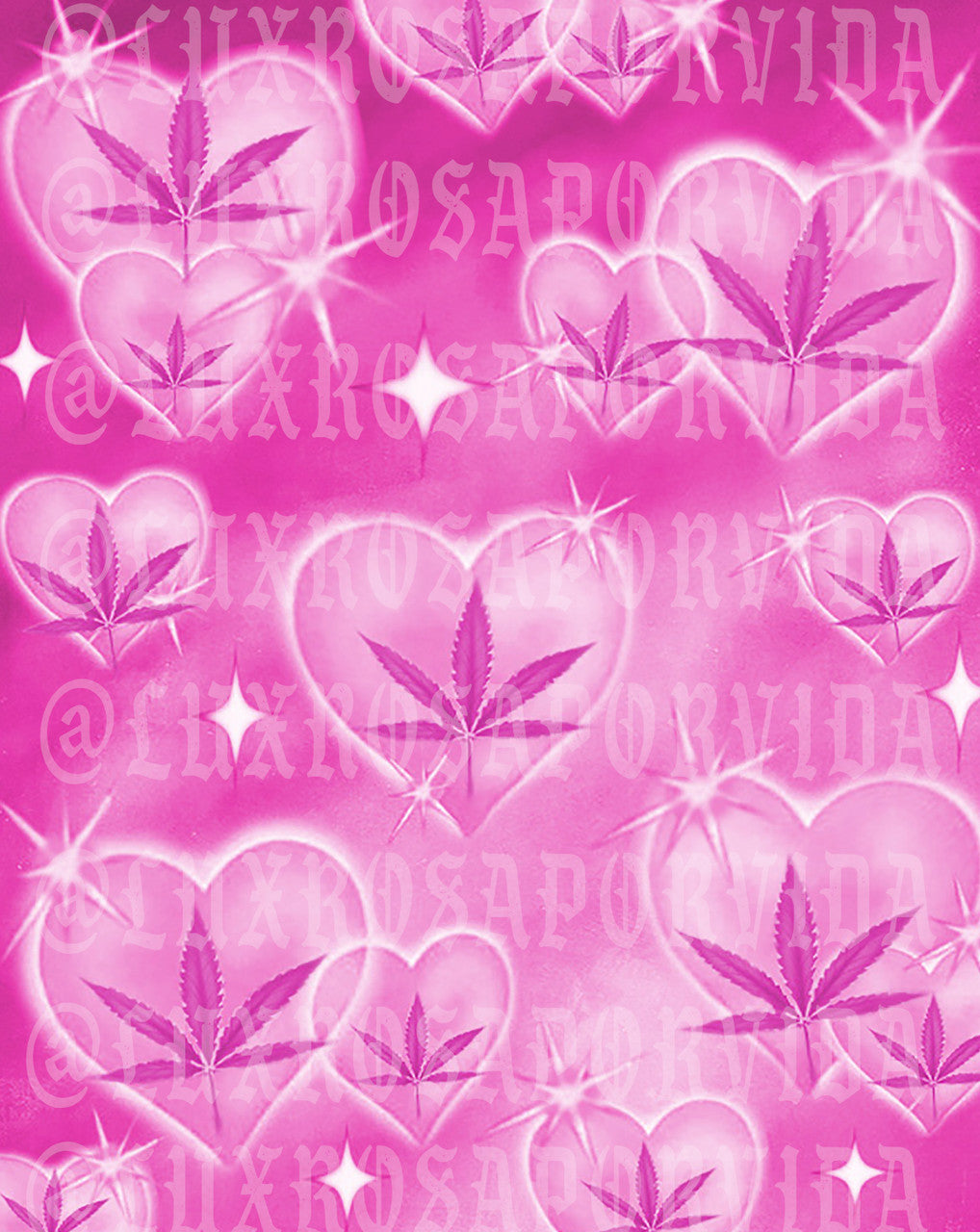 Early 2000s Y2K 'HIGH TIMES AT SADIE HAWKINS' Airbrush 90s 420mOld School Glamour Shots Backdrop (PINK) (Extra Large)