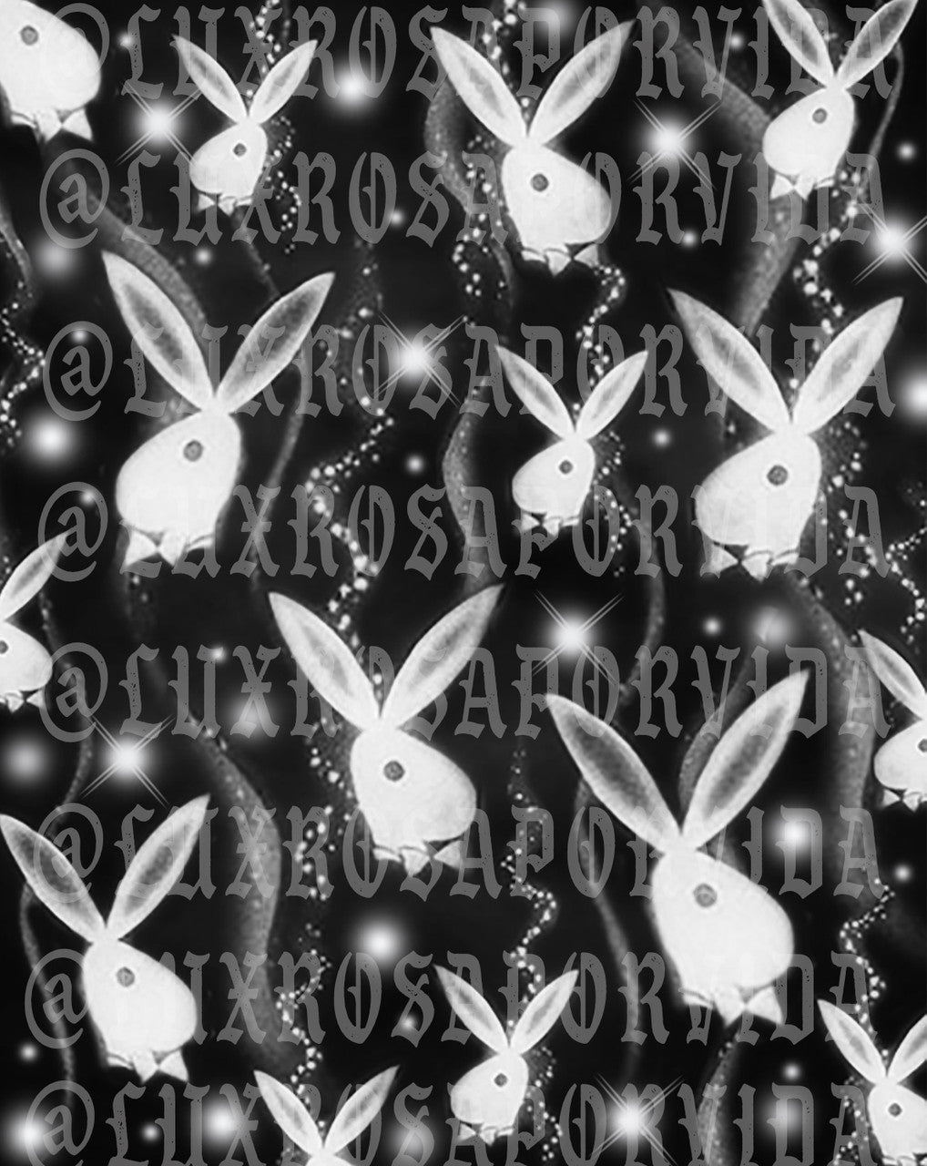 Glamour Shotz 'House Parties & Playgirls' Airbrushed Backdrop BLACK/WHITE (X-Large)