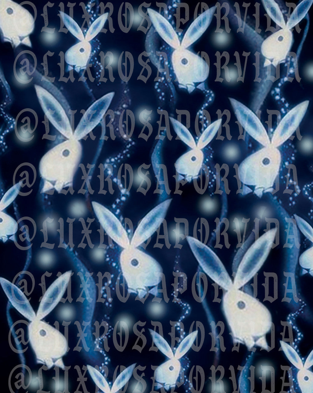 Glamour Shotz 'House Parties & Playgirls' Airbrushed Backdrop NAVY/WHITE (X-Large)