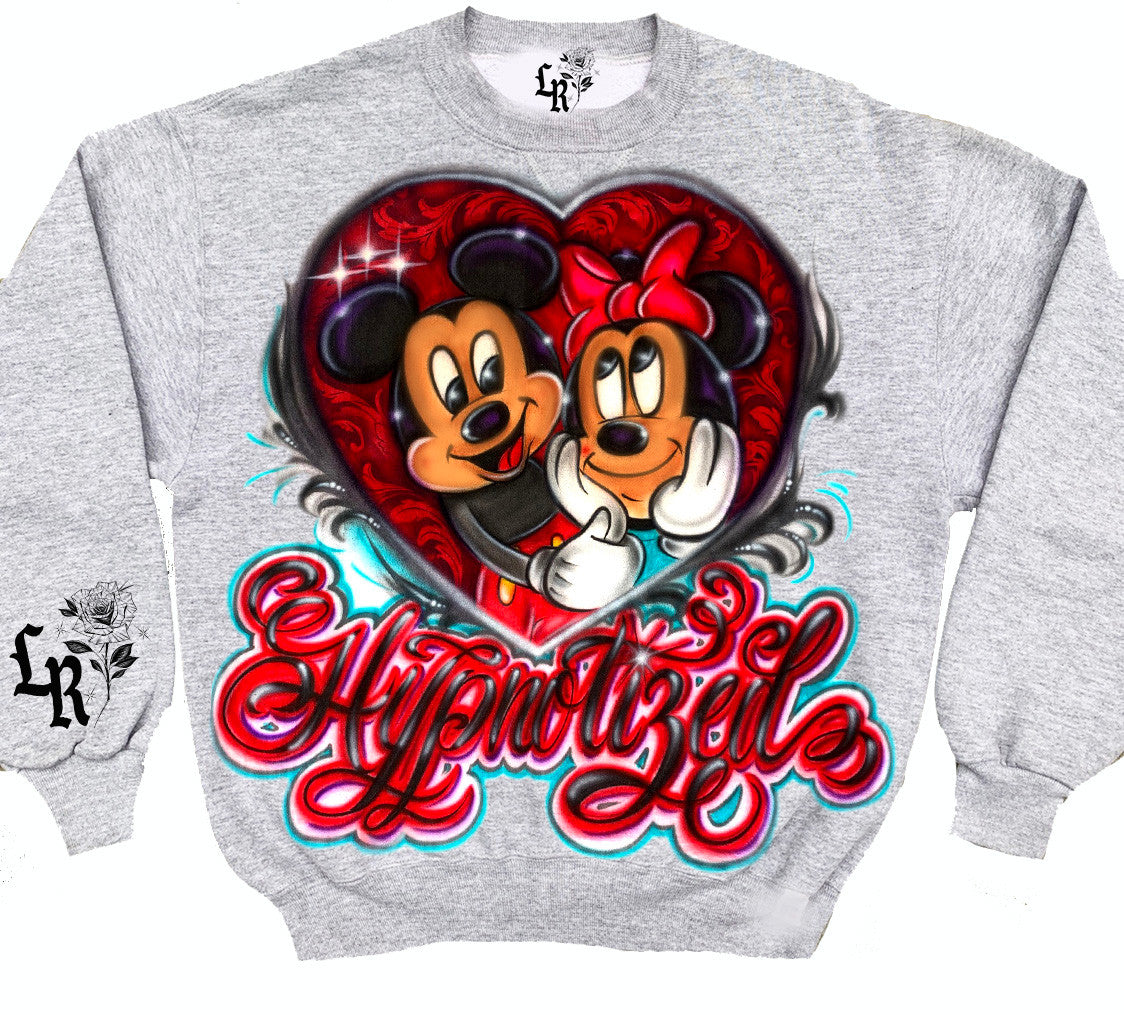 Limited Edition 'Hypnotized' Airbrushed Crewneck (Grey)