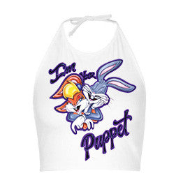 I'm Your Puppet Airbrushed White Halter