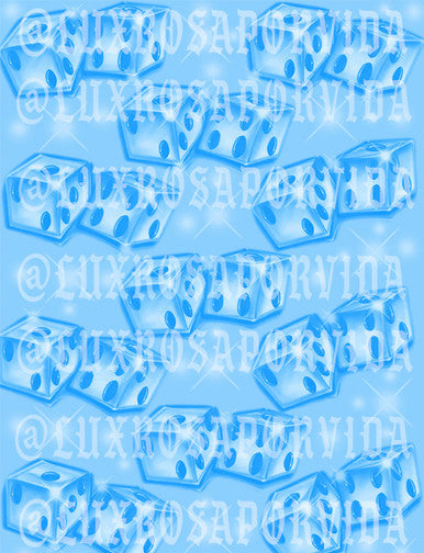 Glamour Shotz 'LADY LUCK' Airbrushed Backdrop (X-Large) BABY BLUE