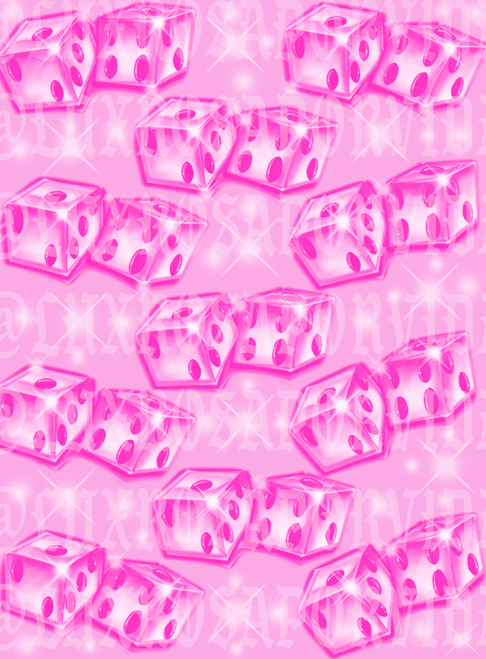 EXTRA EXTRA LARGE EXCLUSIVE EARLY 2000s Y2K 'LADY LUCK' Glamour Shots Airbrush 90s Studio Backdrop (PINK) (XXL) Exclusive!!