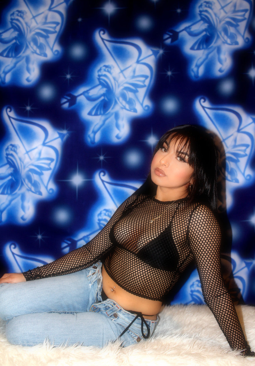 Glamour Shotz 'Love Struck' Airbrushed Backdrop BLUE (X-Large)