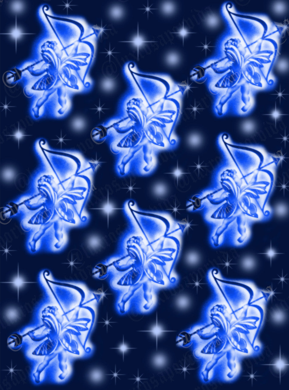 Glamour Shotz 'Love Struck' Airbrushed Backdrop BLUE (X-Large)