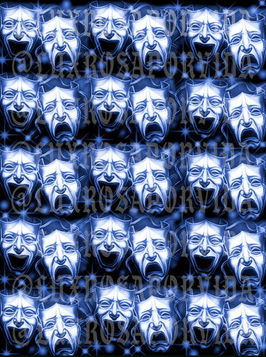 LIMITED EDITION Glamour Shotz 'Love & Misery' Airbrushed Backdrop (X-Large) BLACK/BLUE