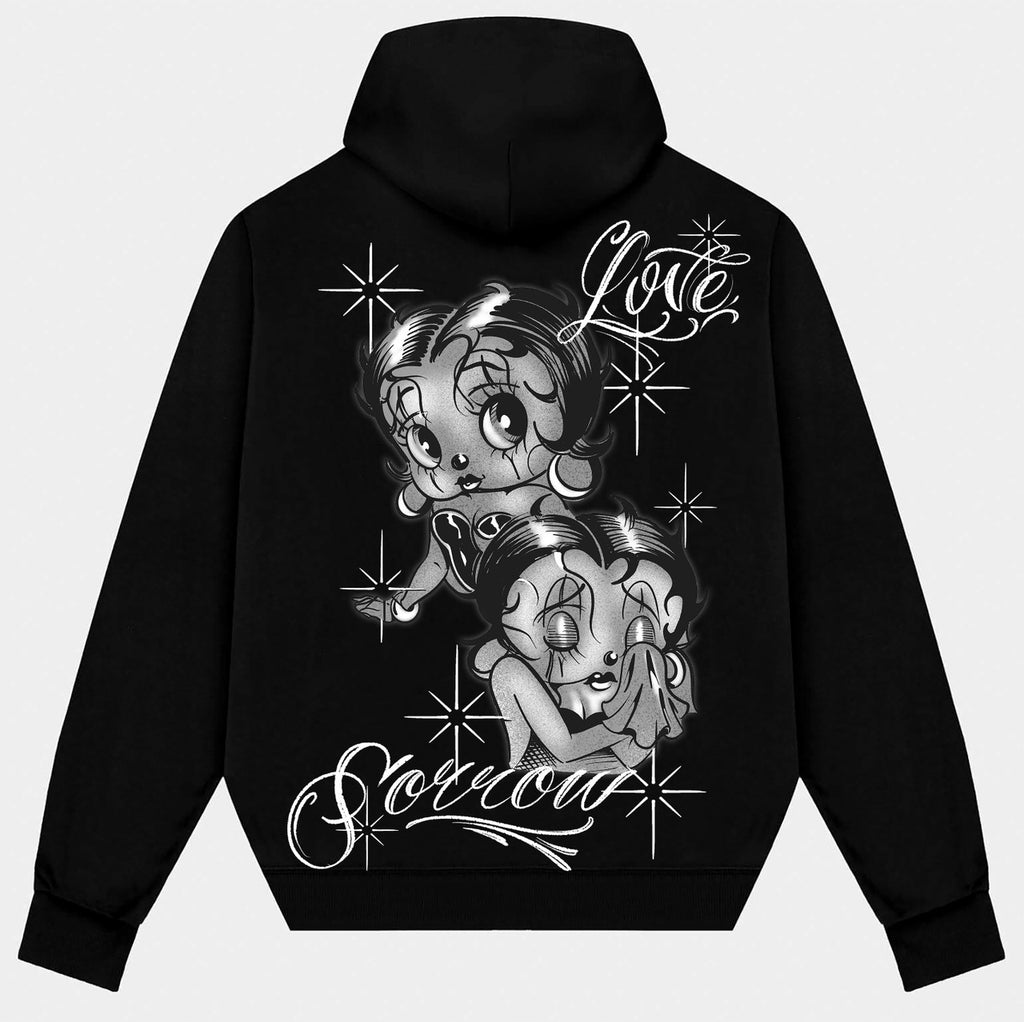 Limited Edition 'LOVE & SORROW' ZIP-UP Hoodie (BLACK)