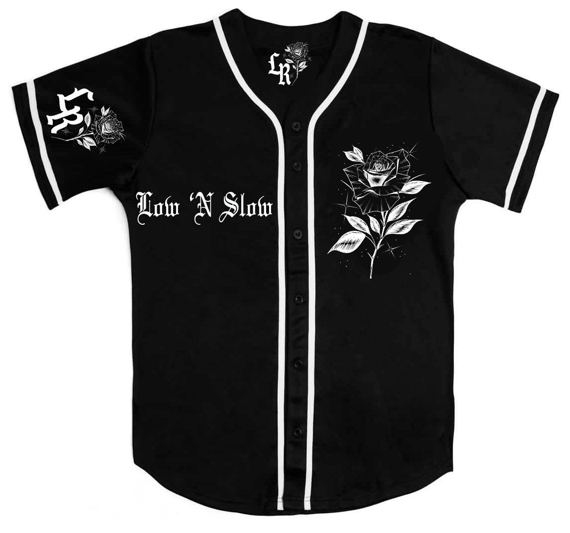 Lupe & Low Lows' Airbrushed Cut & Sew Baseball Jersey (Black)