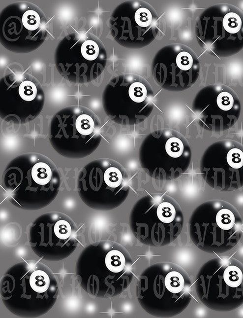 LIMITED EDITION Glamour Shotz  Airbrushed 'Magic 8 Ball' Backdrop (GREY) (Extra Large)