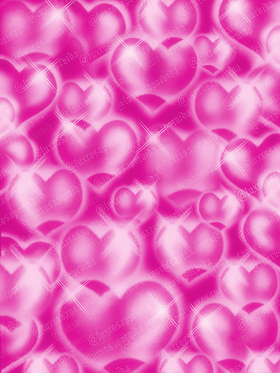 EXTRA EXTRA LARGE EXCLUSIVE LIMITED EDITION 'HEARTS & HYNAS' Glamour Shotz Airbrushed Backdrop (BARBIE PINK) (XXL) Exclusive!!