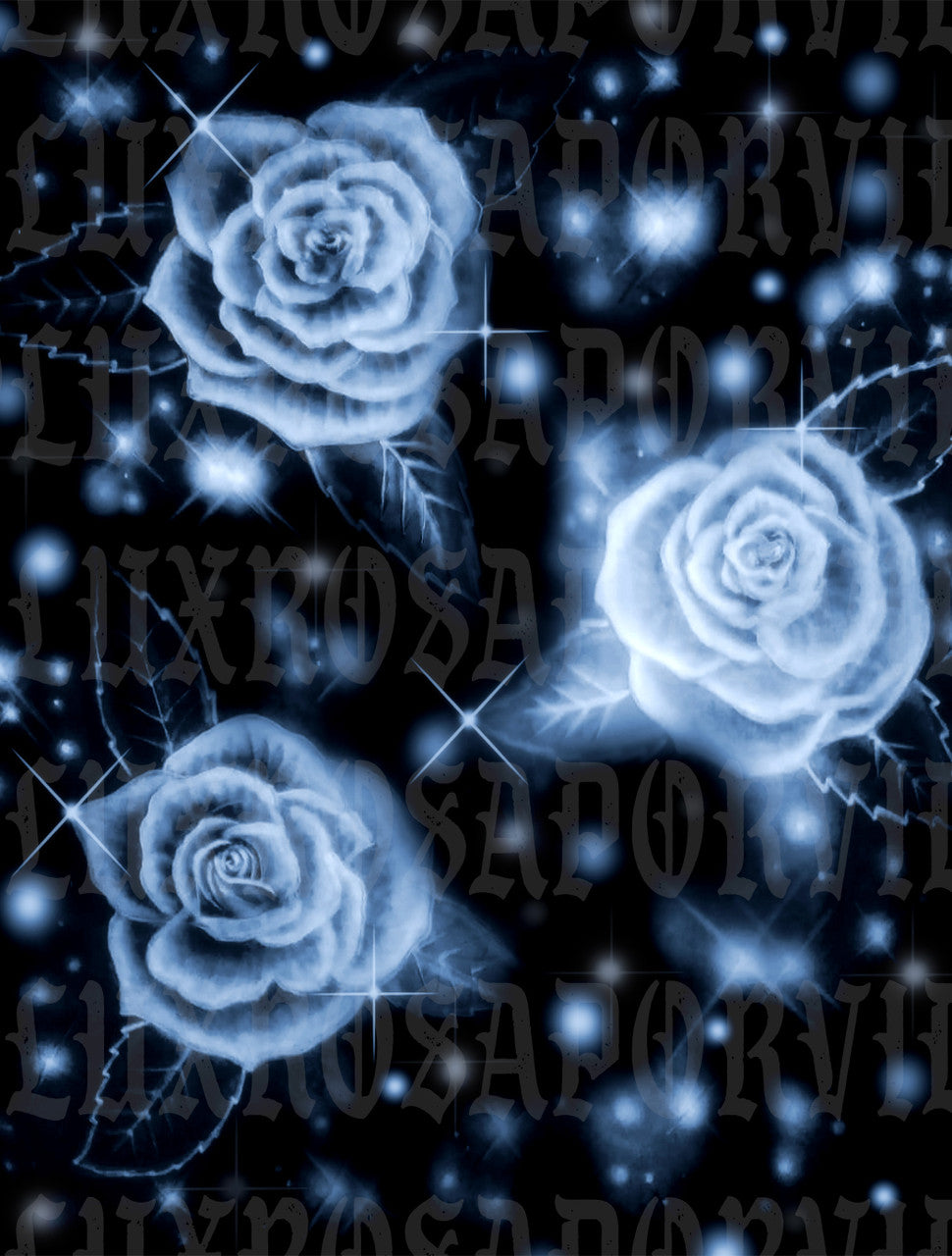 Glamour Shotz  Airbrushed 'MIDNIGHT ROSES' Backdrop (Midnight Blues) (Extra Large)