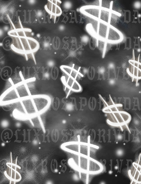 Glamour Shotz $ Money On My Mind $ Airbrushed Backdrop (Smokey Grey) (X-Large)