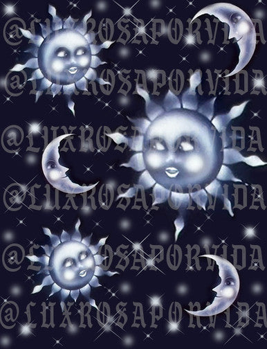 LIMITED EDITION Glamour Shotz  Airbrushed 'BLUE MOON' Backdrop (BLUE/BLACK) (Extra Large)