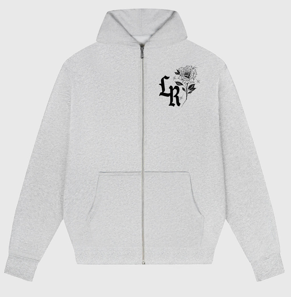 ‘Motherhood Mariposa' Airbrushed ZIP-UP Hoodie (GREY)