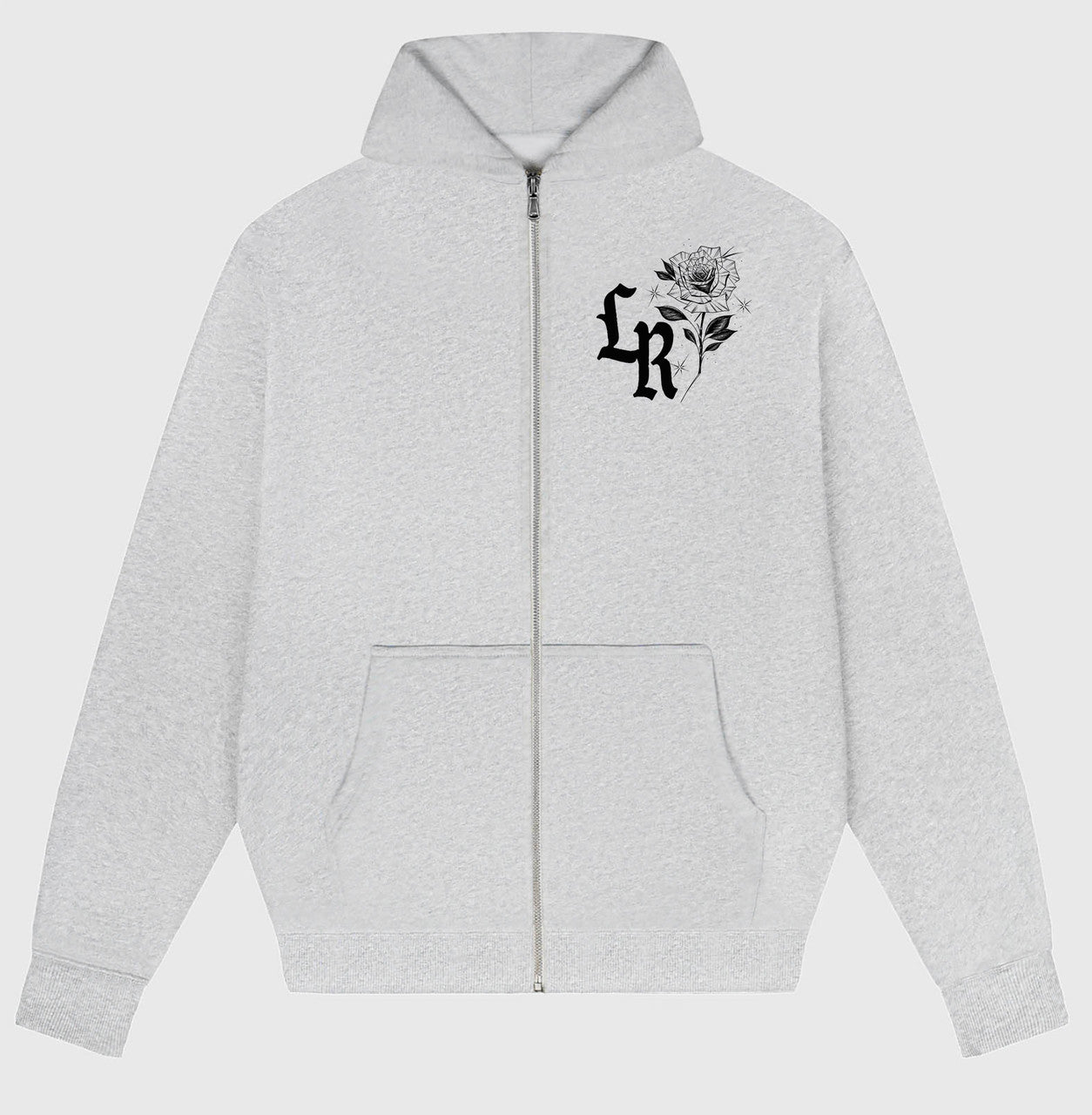 ‘Motherhood Mariposa' Airbrushed ZIP-UP Hoodie (GREY)