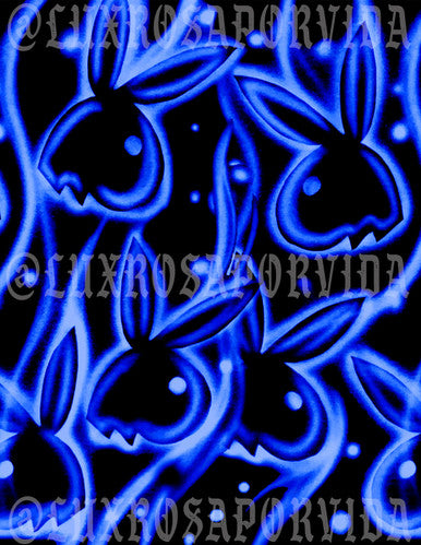 Glamour Shotz 'OG PLAYGIRL' Airbrushed Backdrop DEEP DARK BLUES (Extra Large)