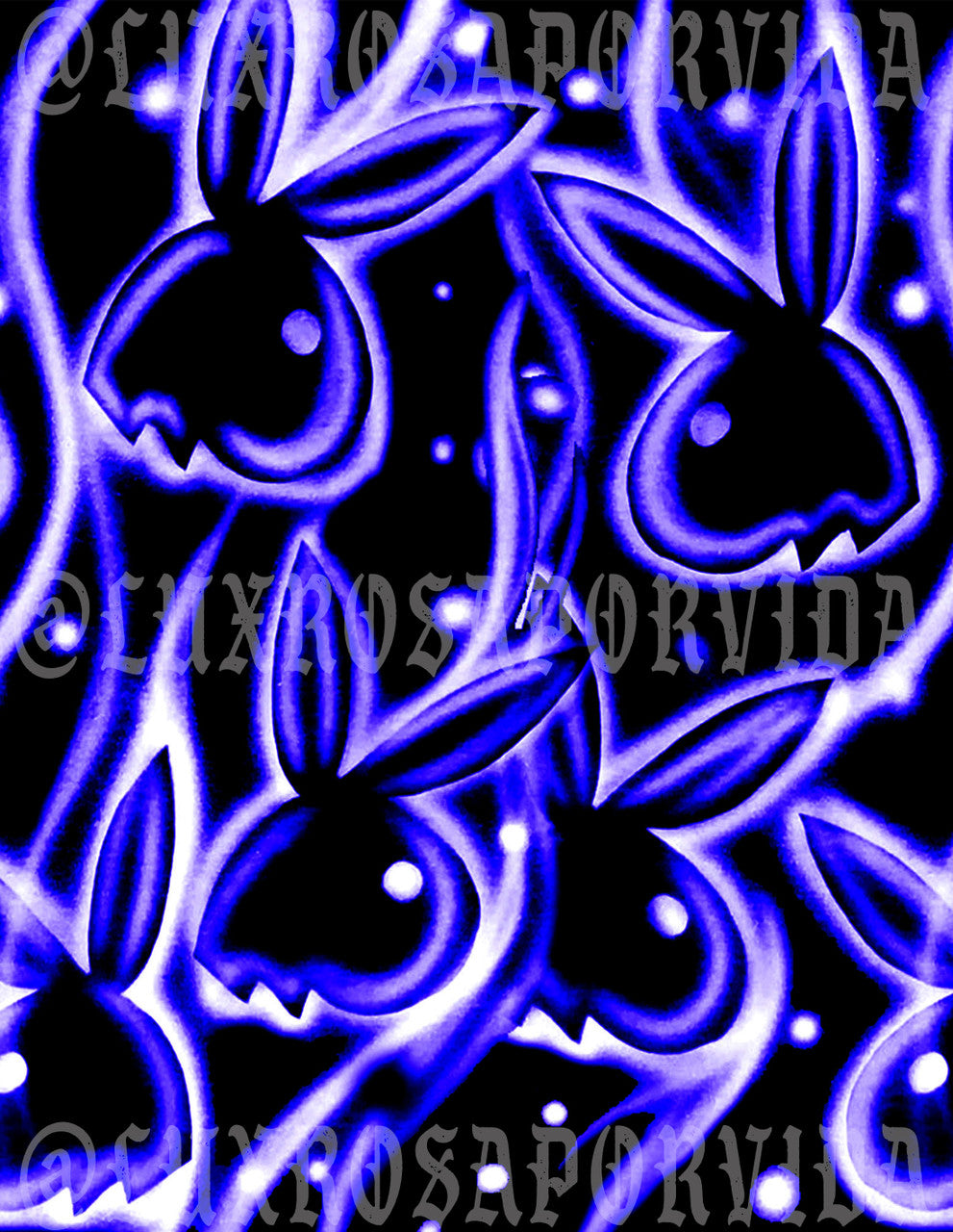 Glamour Shotz 'OG PLAYGIRL' Airbrushed Backdrop ELECTRIC PURPLES (Extra Large)