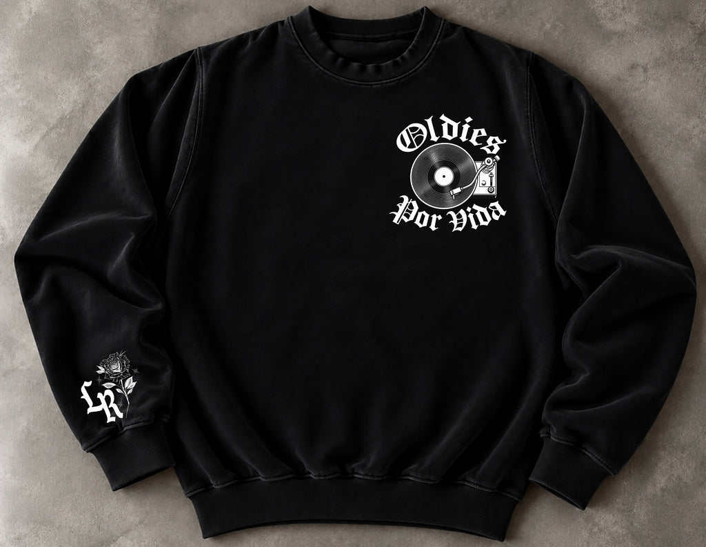 Limited Edition 'OLDIES POR VIDA' Crewneck (BLACK)
