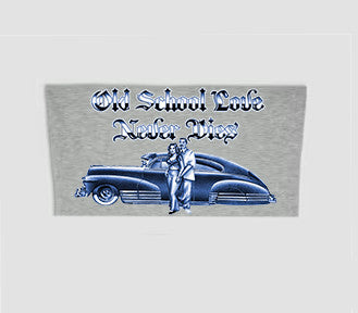 Limited Edition 'Old School Love Never Dies' Pen & Ink Tube Top (GREY/BLUE)