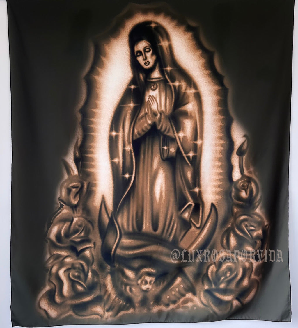 'Our Lady' Airbrushed Tapestry (Brown)