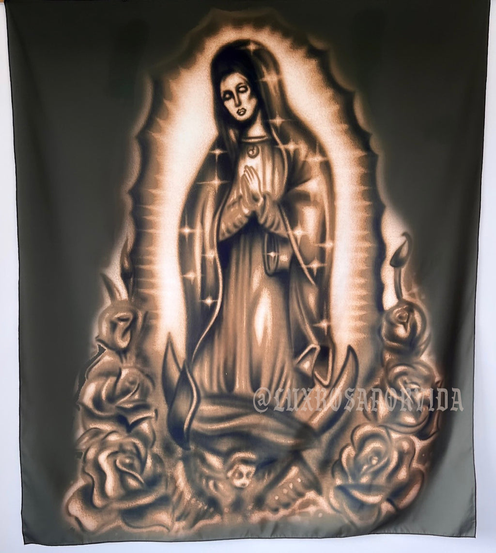 'Our Lady' Airbrushed Tapestry (Brown)