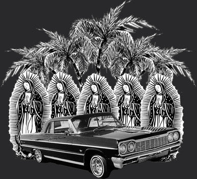 Palm Trees & Impalas Tapestry (Black)