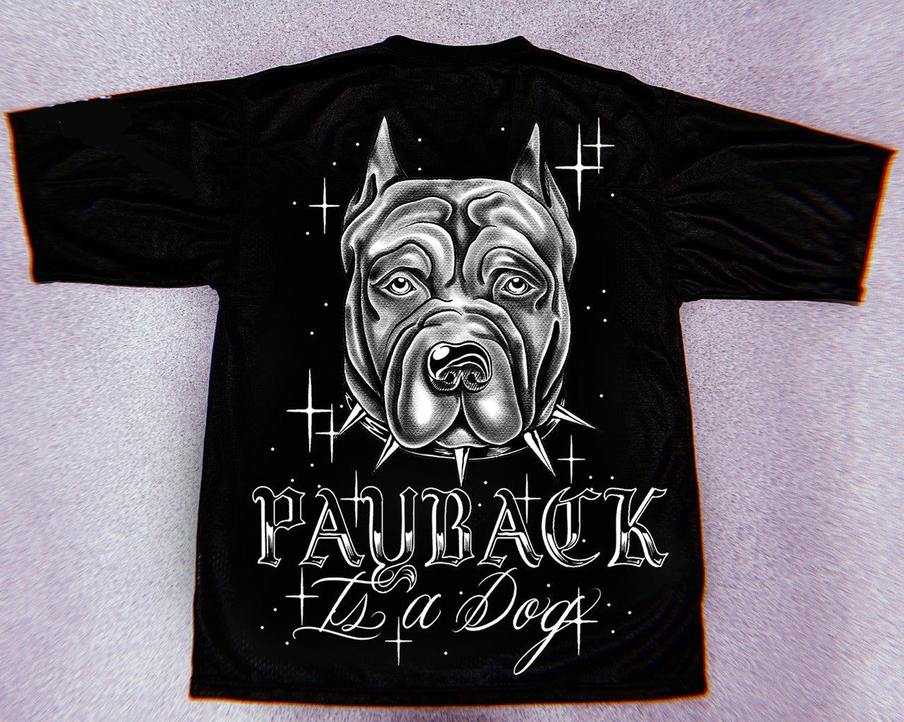 Payback Is A Dog' Pen & Ink & Sew Football Jersey (BLACK)