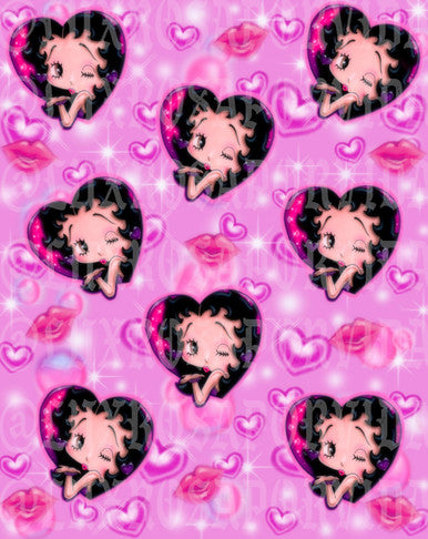 LIMITED EDITION Glamour Shotz  Airbrushed 'PLAYGIRL AT HEART' Backdrop (PINK) (Extra Large)