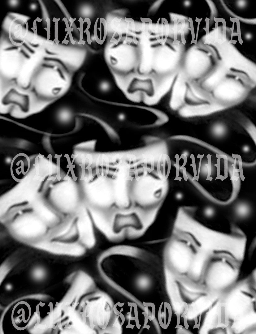 Glamour Shotz  Airbrushed 'Prisoner Of Love' Backdrop (BLACK/WHITE) (Extra Large)