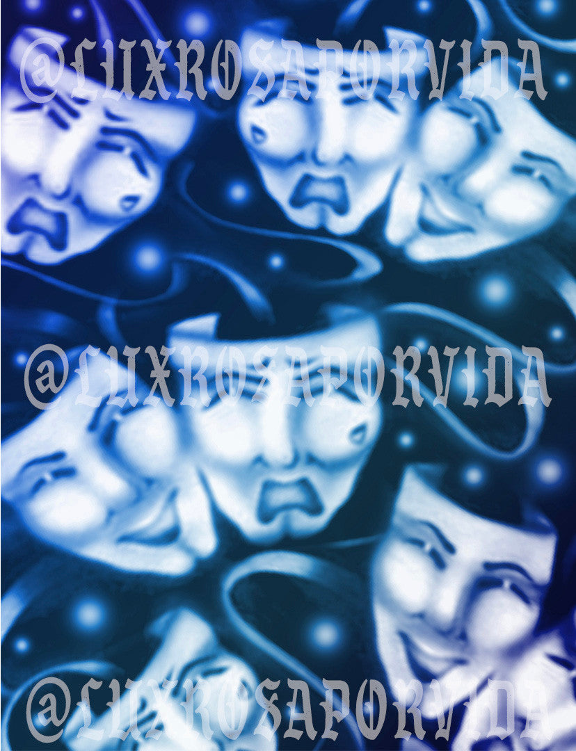 Glamour Shotz  Airbrushed 'Prisoner Of Love' Backdrop (Blue/Green Ombré) (Extra Large)