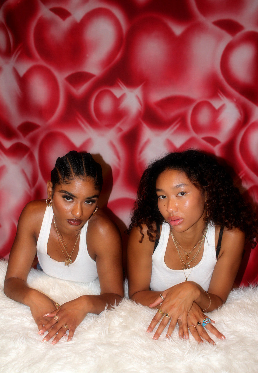 Hearts & Hynas Airbrushed Glamour Shotz Backdrop (RED) (Extra Large)