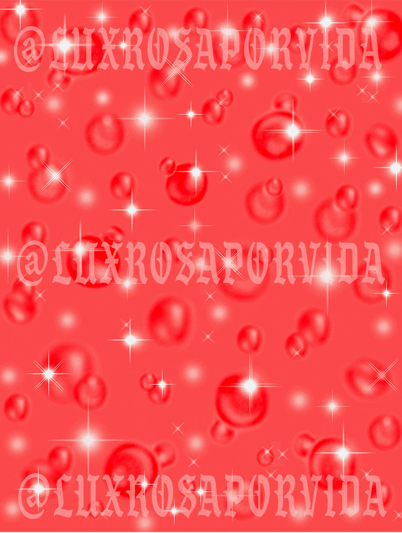 Limited Edition Glamour Shotz 'Tiny Bubbles' Airbrushed Backdrop (RED) (Extra Large)