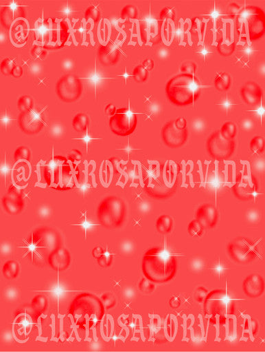 Limited Edition Glamour Shotz 'Tiny Bubbles' Airbrushed Backdrop (RED) (Extra Large)