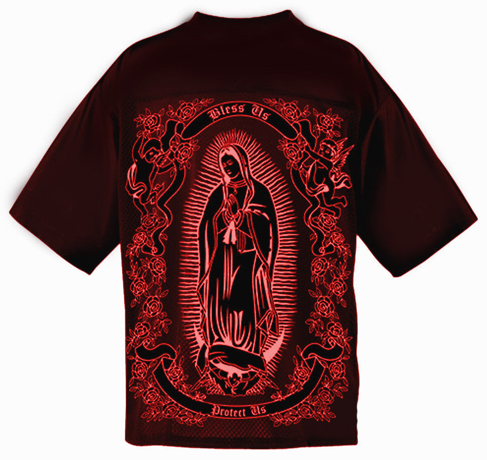 LR 'La Reina' Cut & Sew Football Jersey (BURGUNDY)