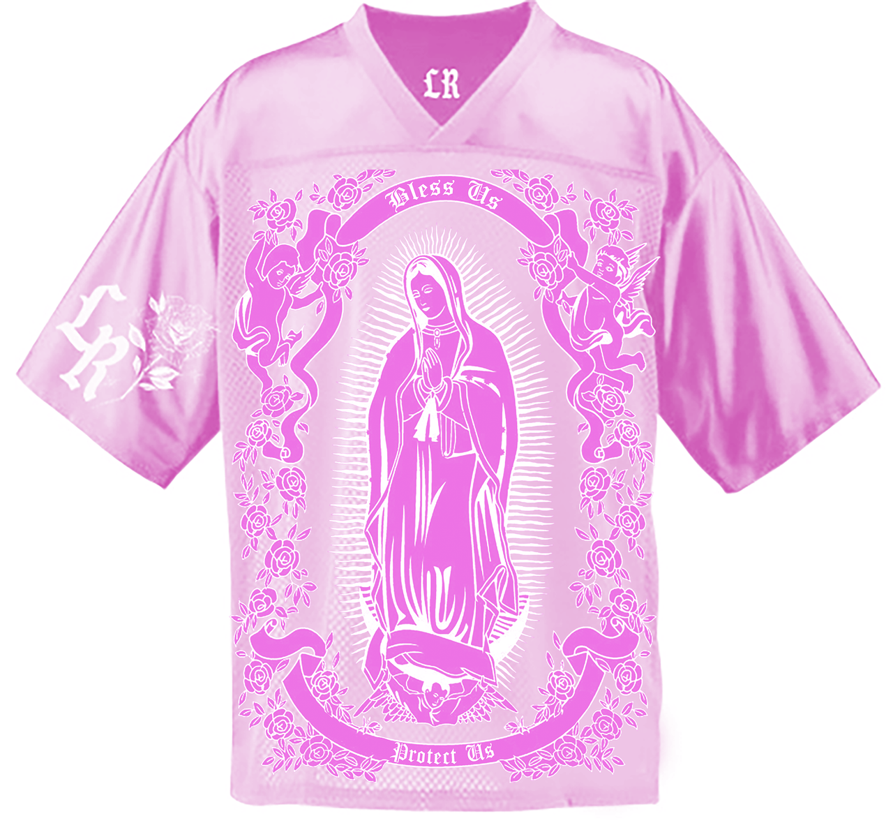 Limited Edition 'La Reina' Airbrushed Cut & Sew Football Jersey (PINKS)