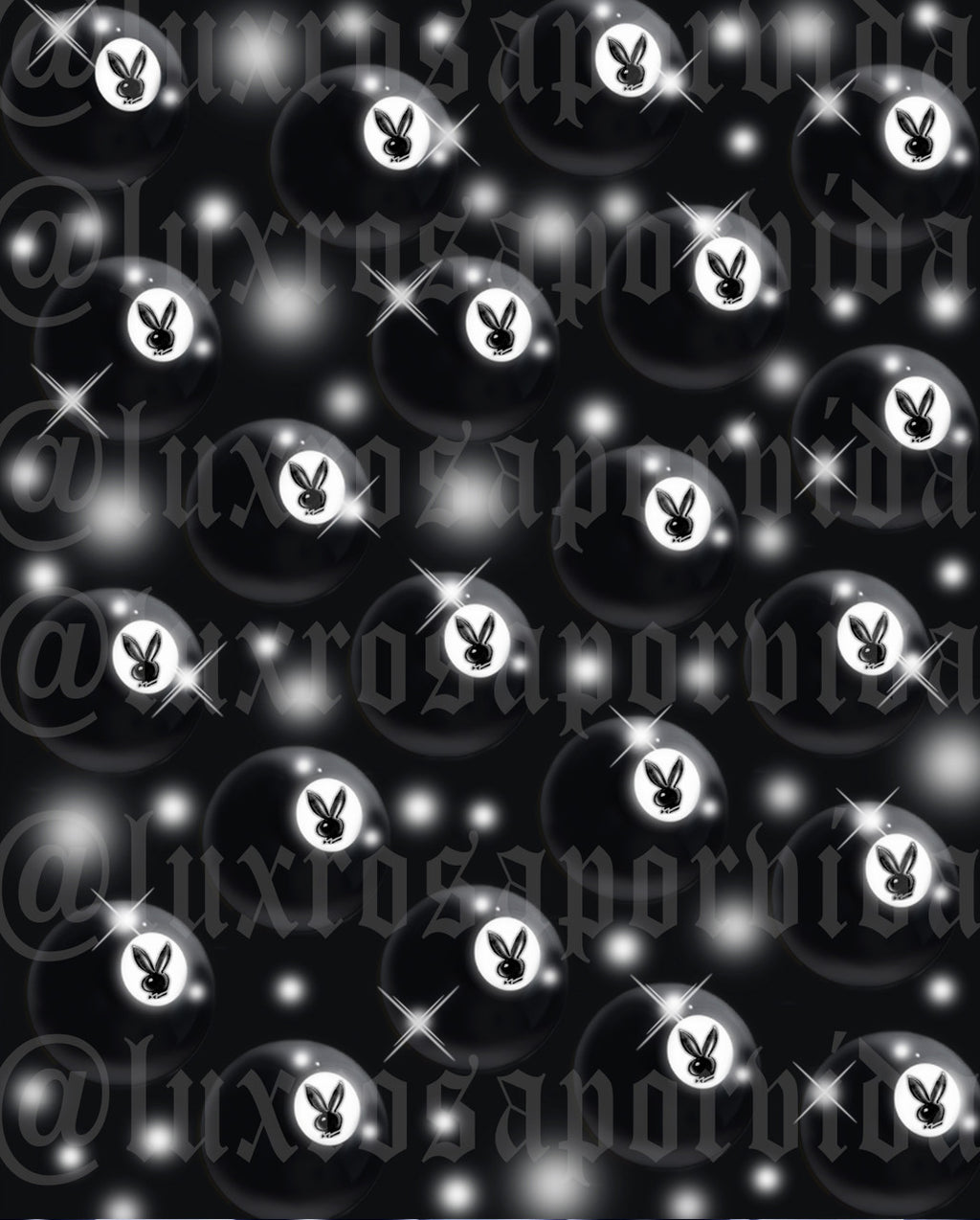 LIMITED EDITION Glamour Shotz 'PLAYER'S BALL' Airbrushed Backdrop (X-Large) BLACK