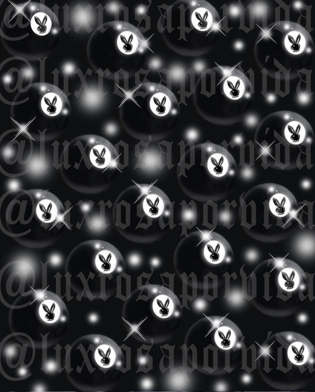 LIMITED EDITION Glamour Shotz 'PLAYER'S BALL' Airbrushed Backdrop (X-Large) BLACK