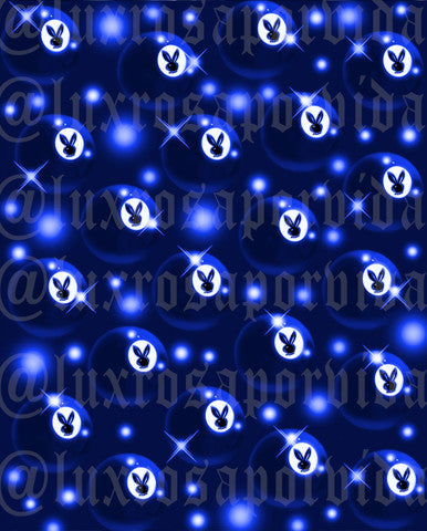 LIMITED EDITION Glamour Shotz 'PLAYER'S BALL' Airbrushed Backdrop (X-Large) BLUE