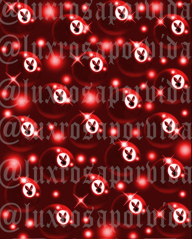 LIMITED EDITION Glamour Shotz 'PLAYER'S BALL' Airbrushed Backdrop (X-Large) RED