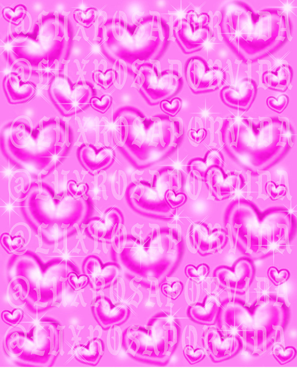 Glamour Shotz 'Rollercoaster Of Love' Hearts Airbrushed Backdrop (PINK) (Extra Large)