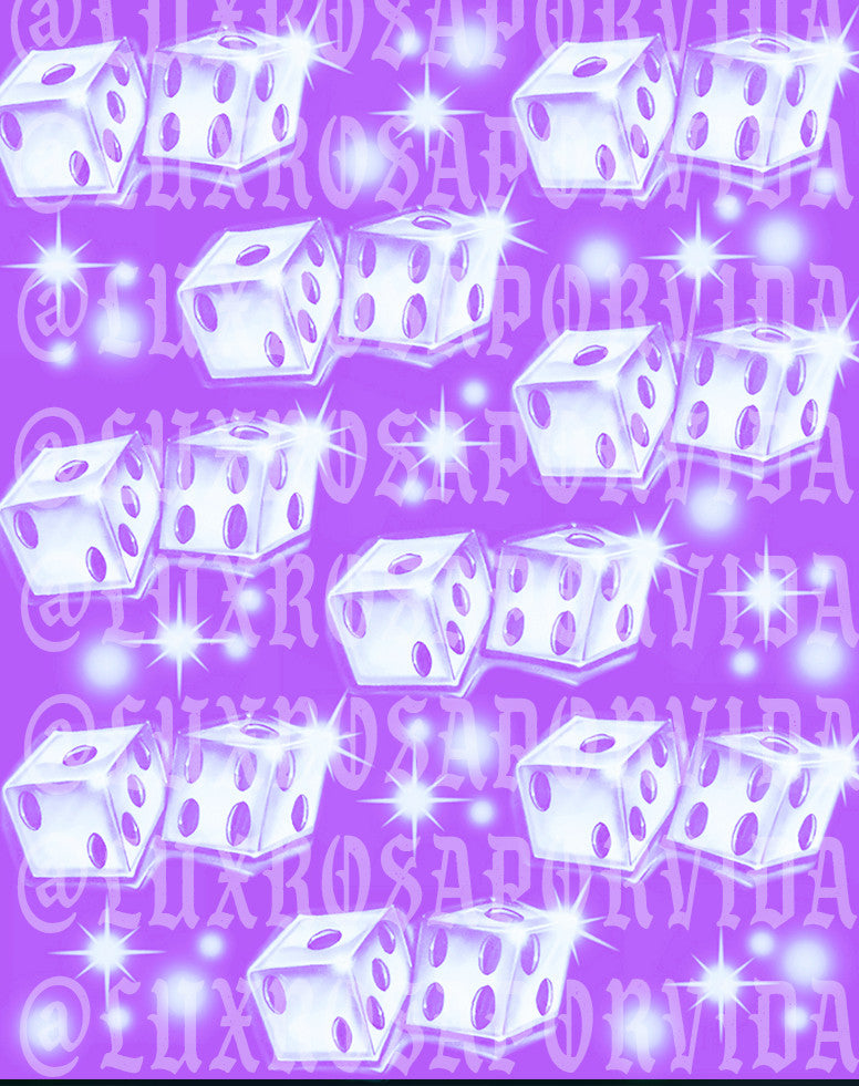LIMITED EDITION Glamour Shotz ROLL THE DICE 'LAVENDER DREAMS' Airbrushed Backdrop (X-Large) Purple