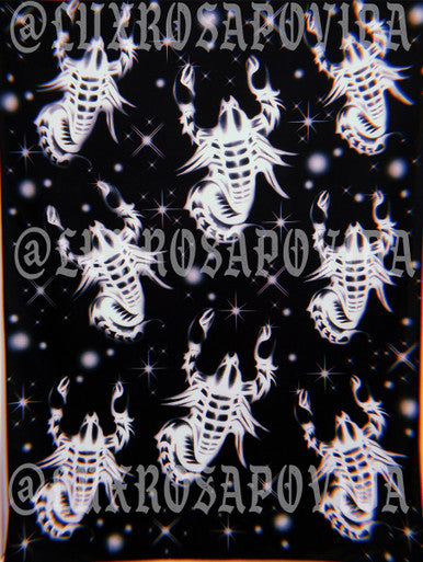 Glamour Shotz 'Scorpion King' Airbrushed Backdrop BLACK/WHITE (X-Large)